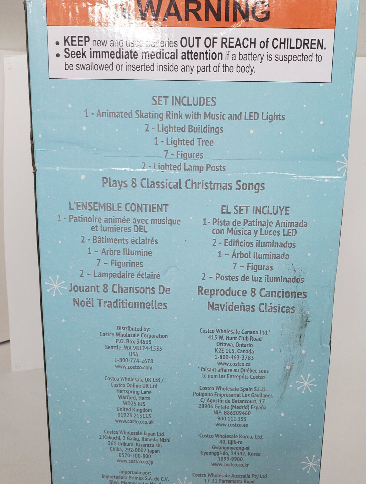 Disney Holiday Christmas Village 13-piece Set Ice Skating Rink Lights Music DISNEY - KOEEK