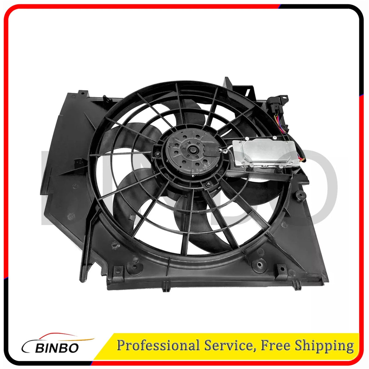 Radiator Cooling Fan Assembly For 2001 2002 2003 2004 2005 BMW 325Ci 330Ci 325i 07FC0E-D4 - KOEEK