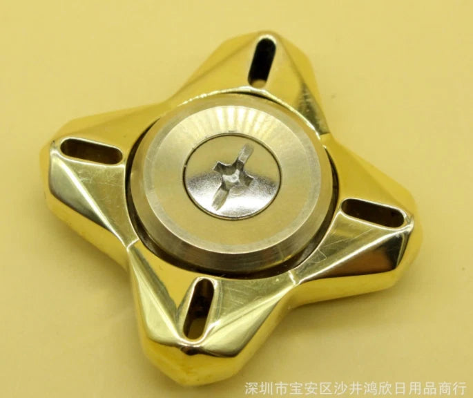EDC Brass Hand Twisting Spinning Top Toy Gyro Multi-function Gyroscope Gifts 07FC0E-D4 - KOEEK