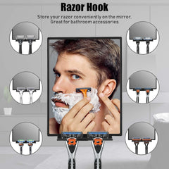 new LFOYOU Shower Mirror for Shaving with 2 Replaceable Adhesive - Two Black LFOYOU - KOEEK
