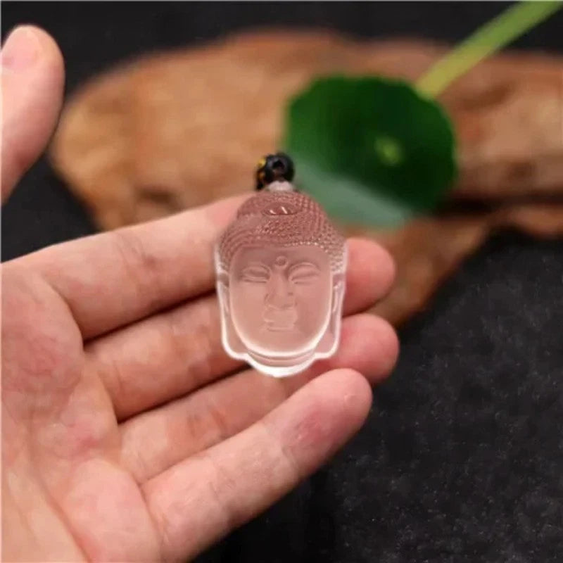 Crystal Buddha Pendant Necklace Accessories Amulet Carved Jewelry Buddhist 07FC0E-D4 - KOEEK