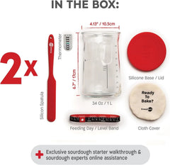 Professional Sourdough Bread Starter Kit with 5 Unique Features 07FC0E-D4 - KOEEK