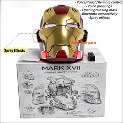 Iron Man Helmet MK17 1/1 Wearable English Voice-controlled Mask Transform Prop 07FC0E-D4 - KOEEK