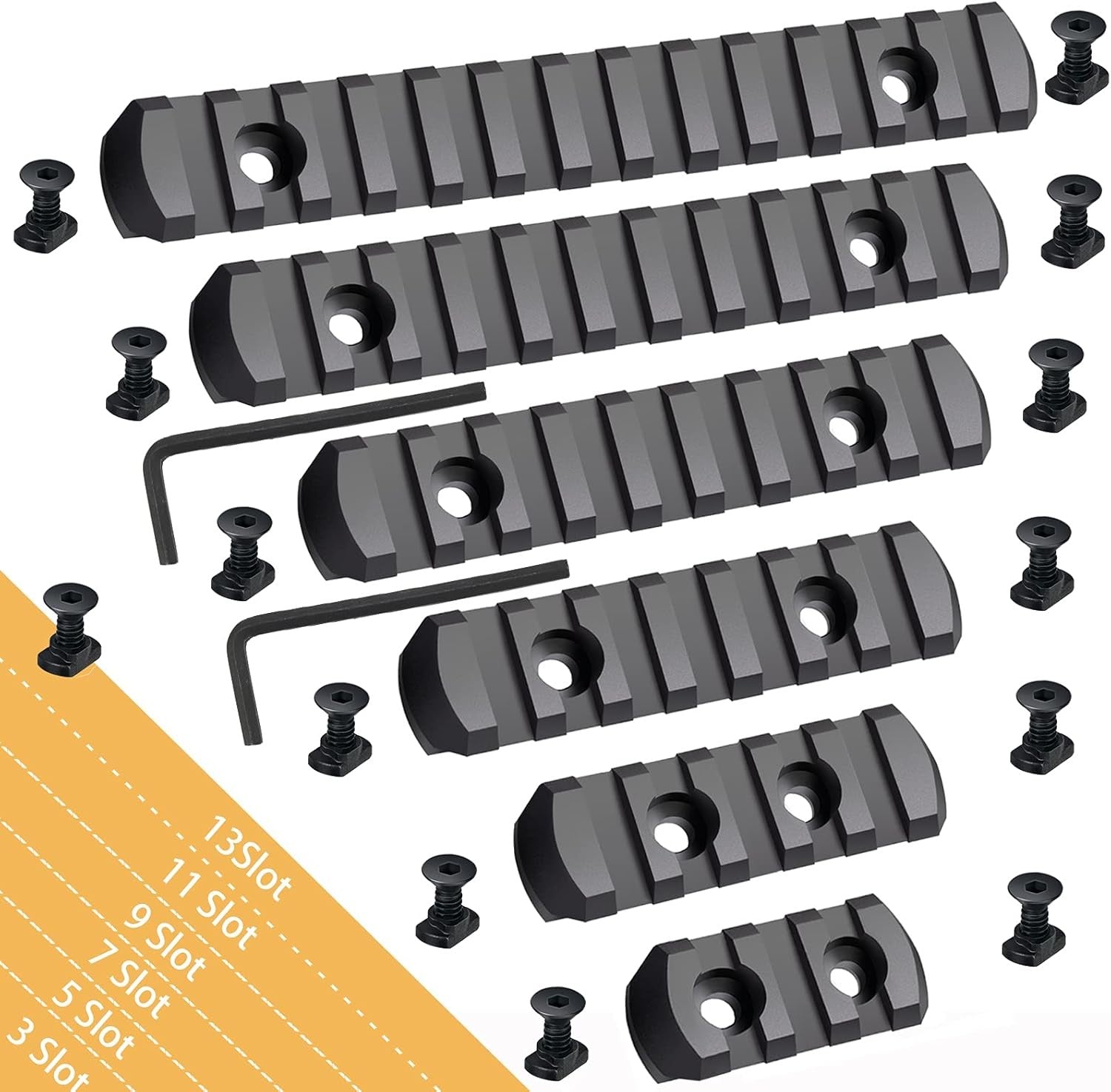 new Picatinny Rail Polymer Accessory Single Rail, Black 07FC0E-D4 - KOEEK