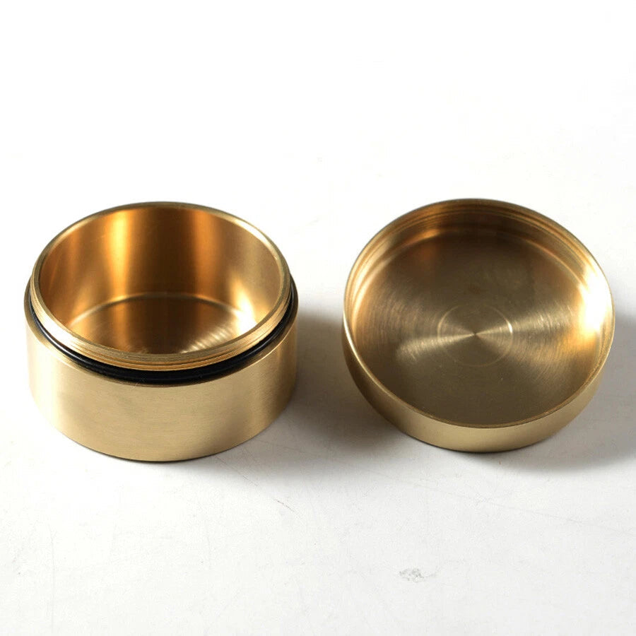 Large Brass Survival Kit Multi Tools Waterproof Key Storage Container Pill Box 07FC0E-D4 - KOEEK