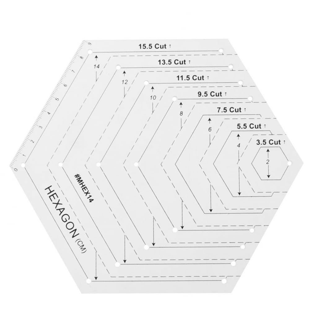 ny 4 stk quiltningslineal, håndlavede quiltningsskabeloner, 60 graders trekant og diamant