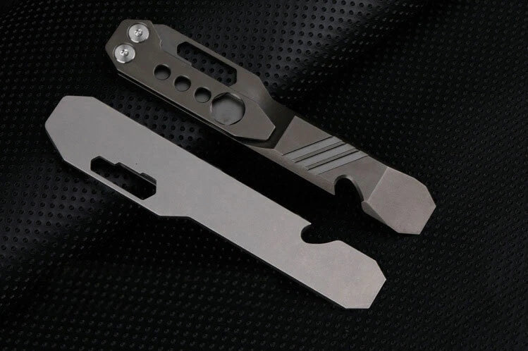 TC4 Titanium Alloy Pocket Pry Bar Pendant Crowbar Opener keychain Multi EDC Tool 07FC0E-D4 - KOEEK