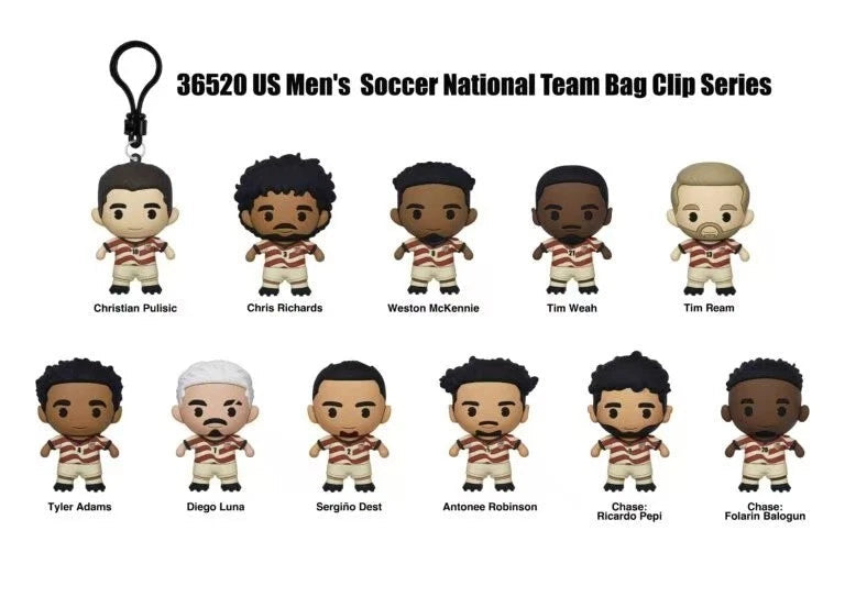 2026 World Cup Sergiño Dest #2 USMNT 3D Vinyl Bag Clip Collectible Keychain 07FC0E-D4 - KOEEK