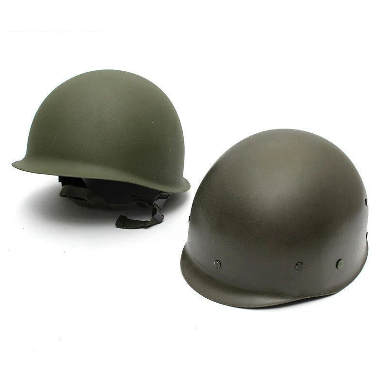 WW2 USA Military Steel ABS M1 Helmet WWII Outdoor Army Equipment Hat 07FC0E-D4 - KOEEK