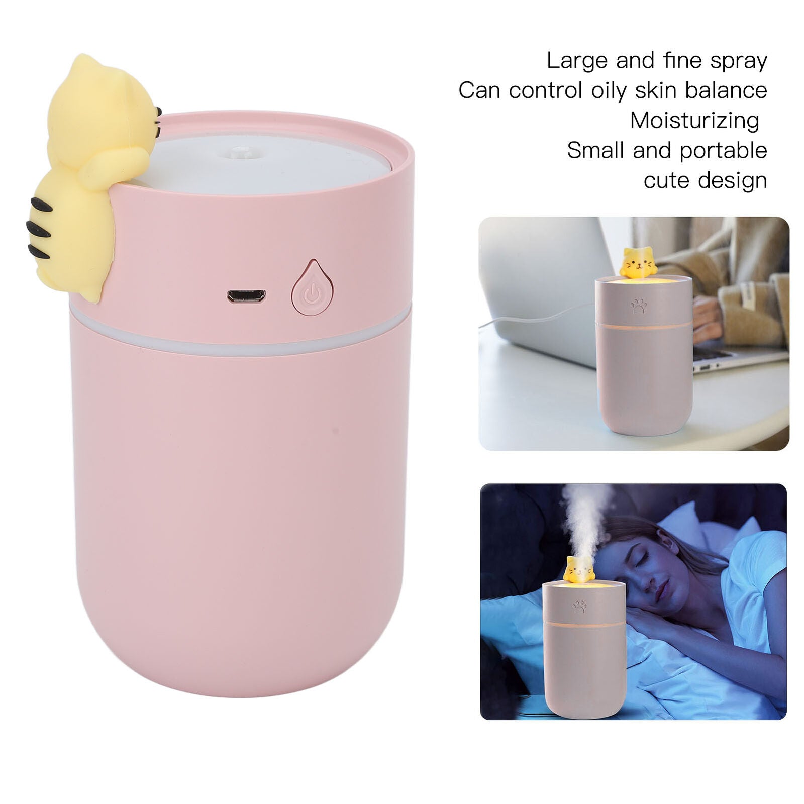 new Humidifier 300ml Large Spray Cartoon Desktop Humidifier Bedroom Living Room HGF koeek - KOEEK