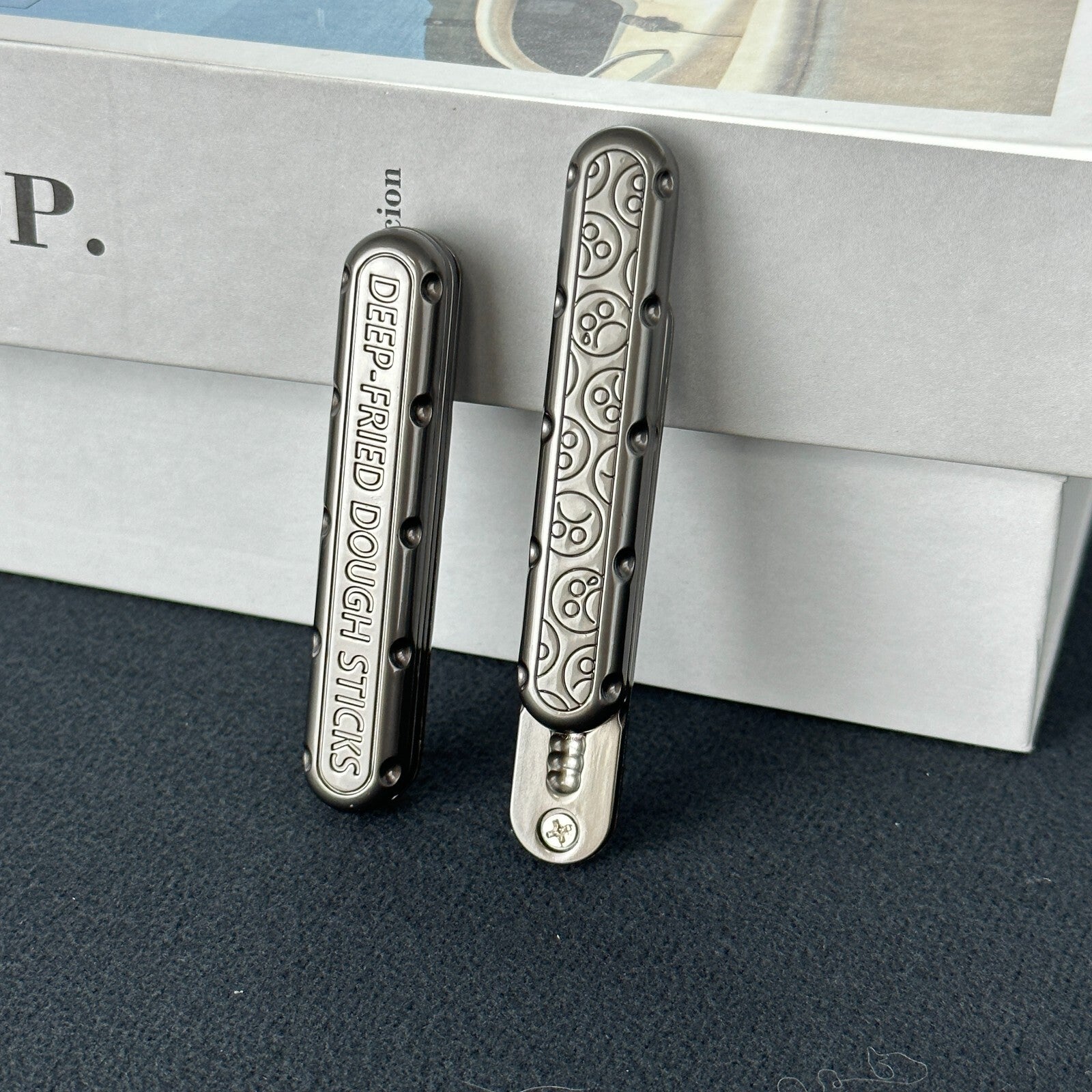 Fidget Slider Push Fried Stick PPB Desk Toy Adult Decompression Metal EDC Gifts 07FC0E-D4 - KOEEK