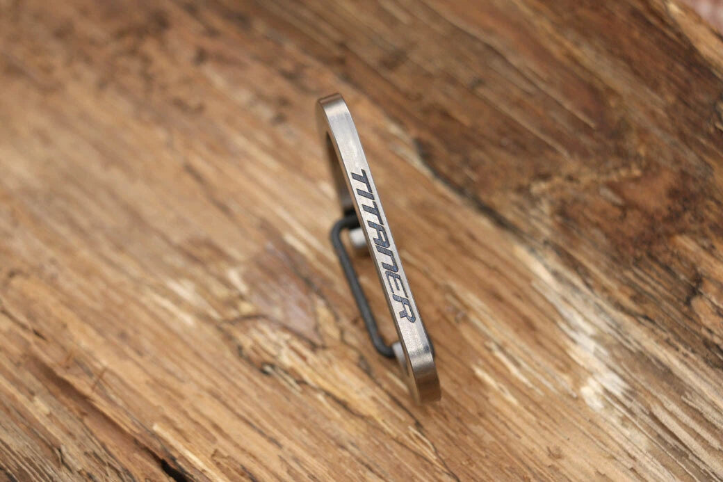 Hot EDC TITANER Titanium TC4 Key Carabiner Sport Sliver Snap Hook Outdoor KG-02L TITANER - KOEEK