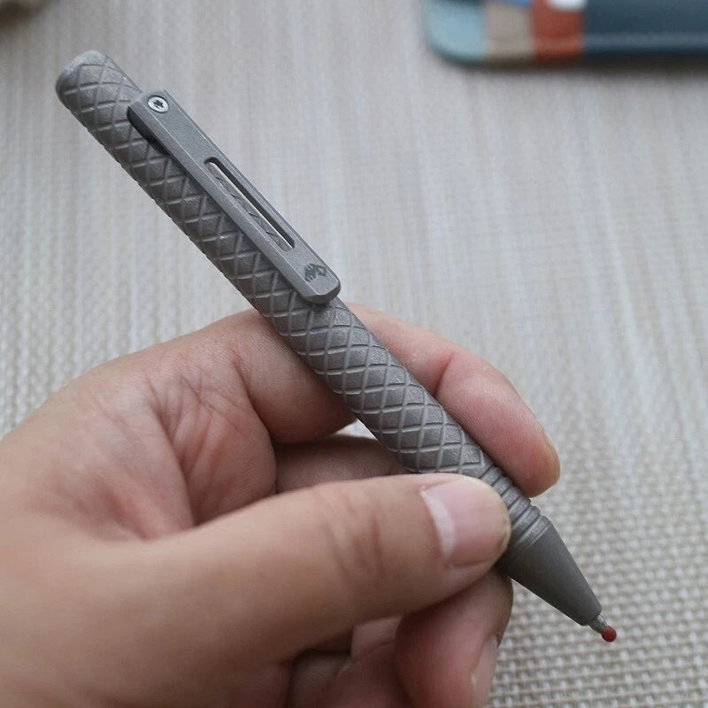 Titanium PEI Ballpoint Pen Bolt Action Signature Writing EDC Pocket Pen Gifts 07FC0E-D4 - KOEEK