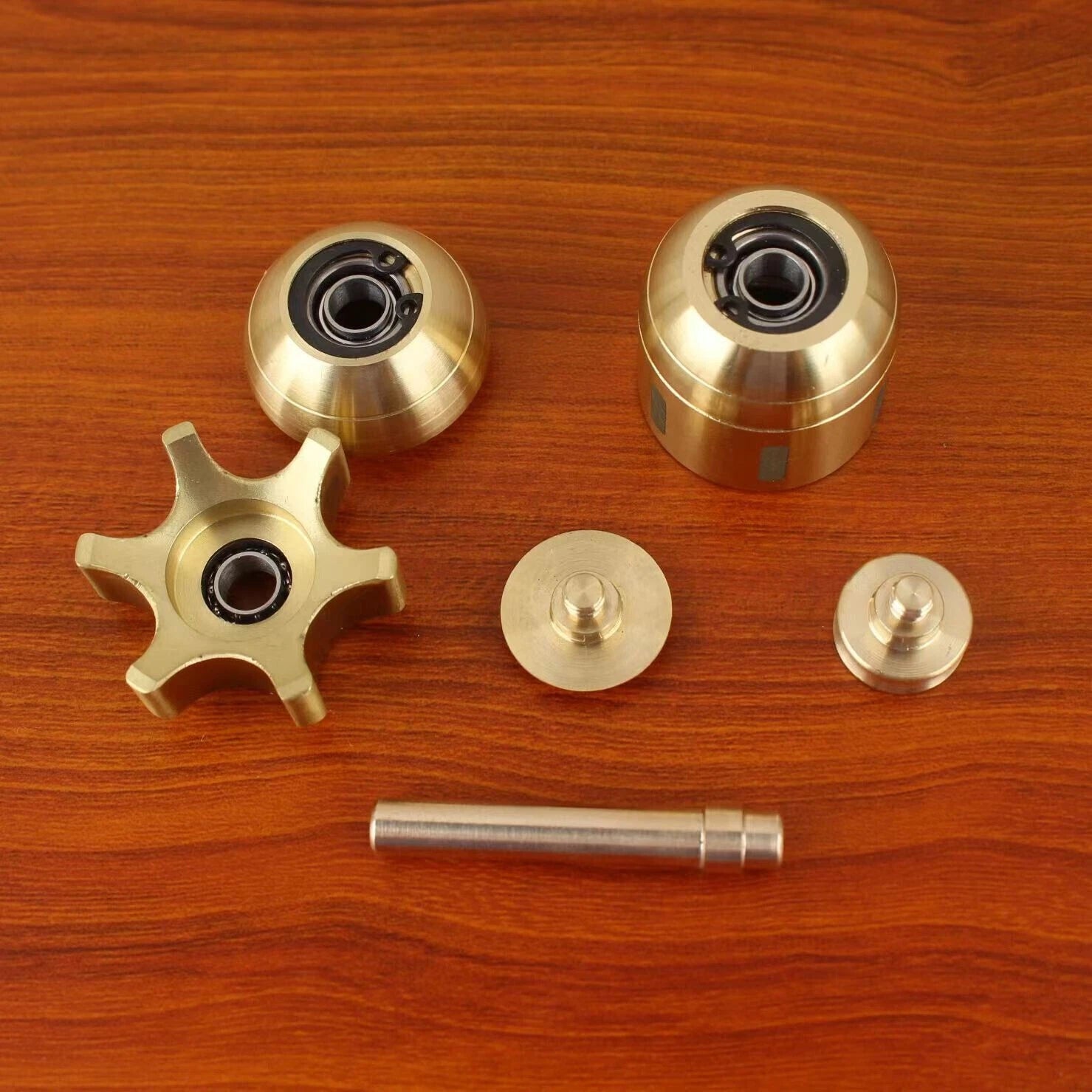 Brass Finger Spinner Hand Fidget Toy Pocket Desk Roler Spinning Top Haptic Toys 07FC0E-D4 - KOEEK