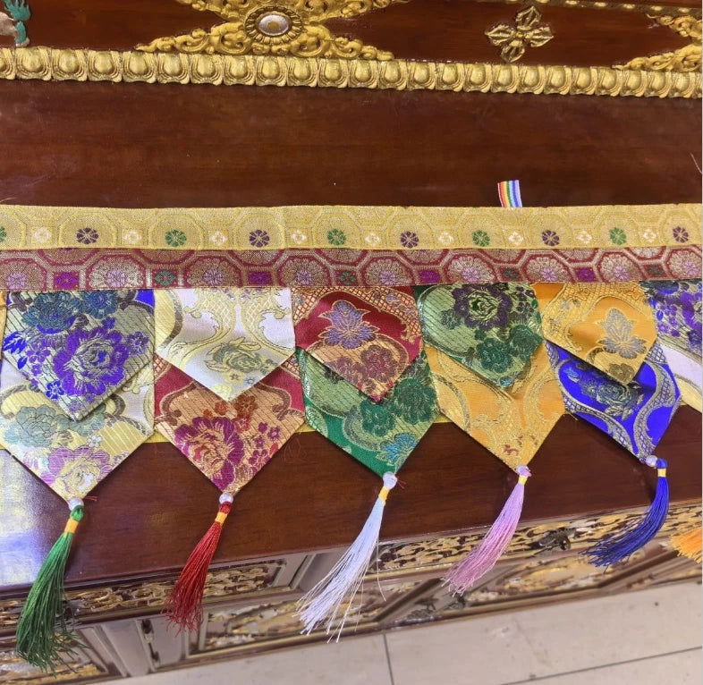 Tibetan Style Hanging Curtain Tablecloth Wall Fabric Buddhist Shrine Decoration 07FC0E-D4 - KOEEK