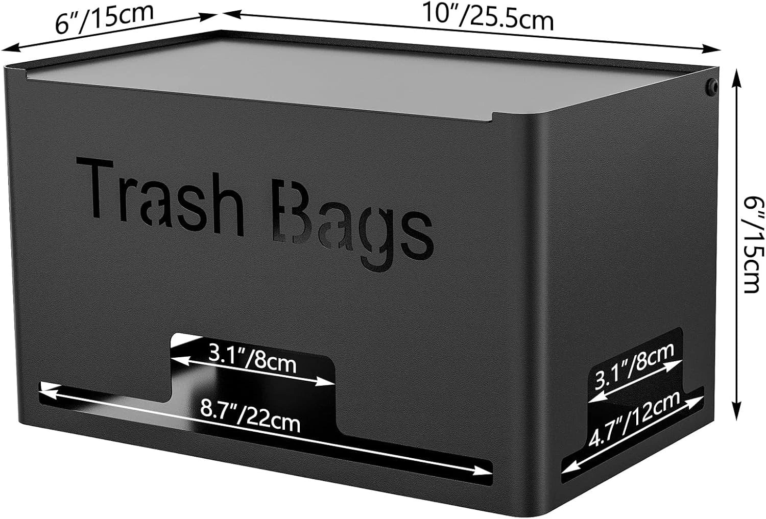 Large garbage bag holder dispenser, metal garbage bag dispenser reel holder 07FC0E-D4 - KOEEK