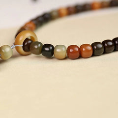 Round Handheld Buddhist Mala Bodhi Root Prayer Beads Bracelet for Men and Women 07FC0E-D4 - KOEEK