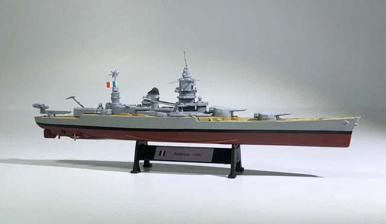 1/1000 Scale WWII French Navy Dunkerque-1942 Battleship Metal + Plastic Model 07FC0E-D4 - KOEEK