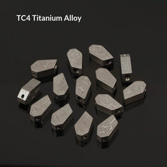 Titanium Alloy Knife Pendant Urban EDC Tactical Knife Trinket Stoashed Finish 07FC0E-D4 - KOEEK