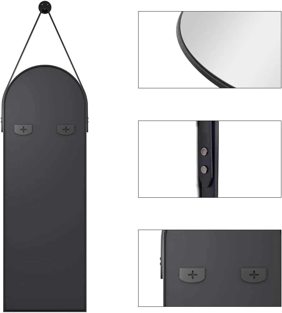 16''x48'' Arched Full Length Mirror for Wall,Full Body Arched-Top Hanging Mirror 07FC0E-D4 - KOEEK