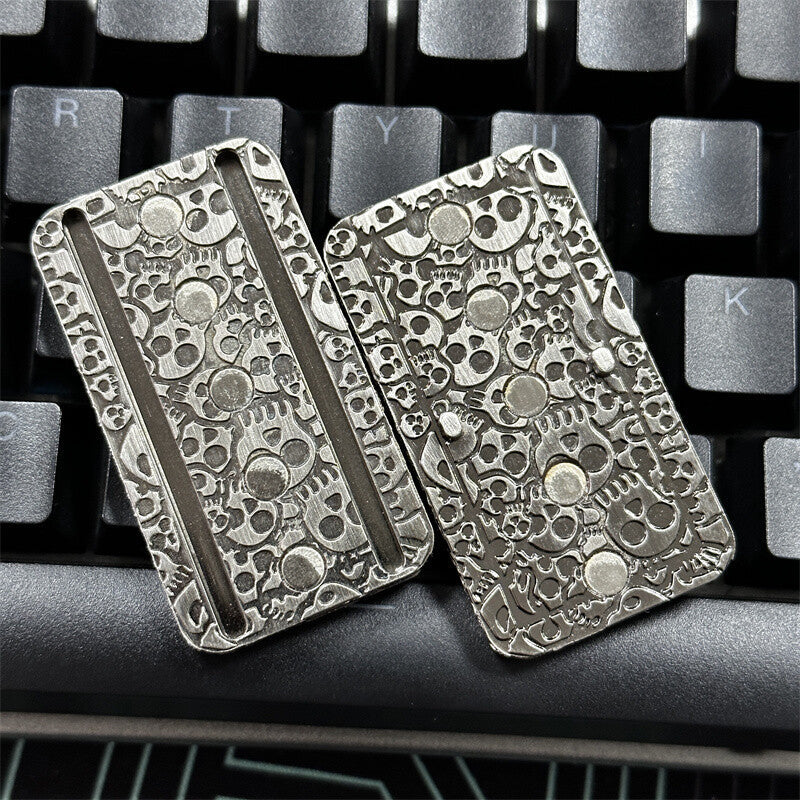 EDC Fidget Toys Metal Skull Fidget Slider Adult Fidget Blocks ADHD Tool 07FC0E-D4 - KOEEK