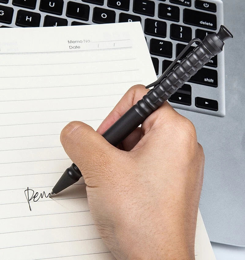 Hot EDC Titanium Alloy Pocket Ballpoint Pen Office Stationery Outdoor Record Pen 07FC0E-D4 - KOEEK