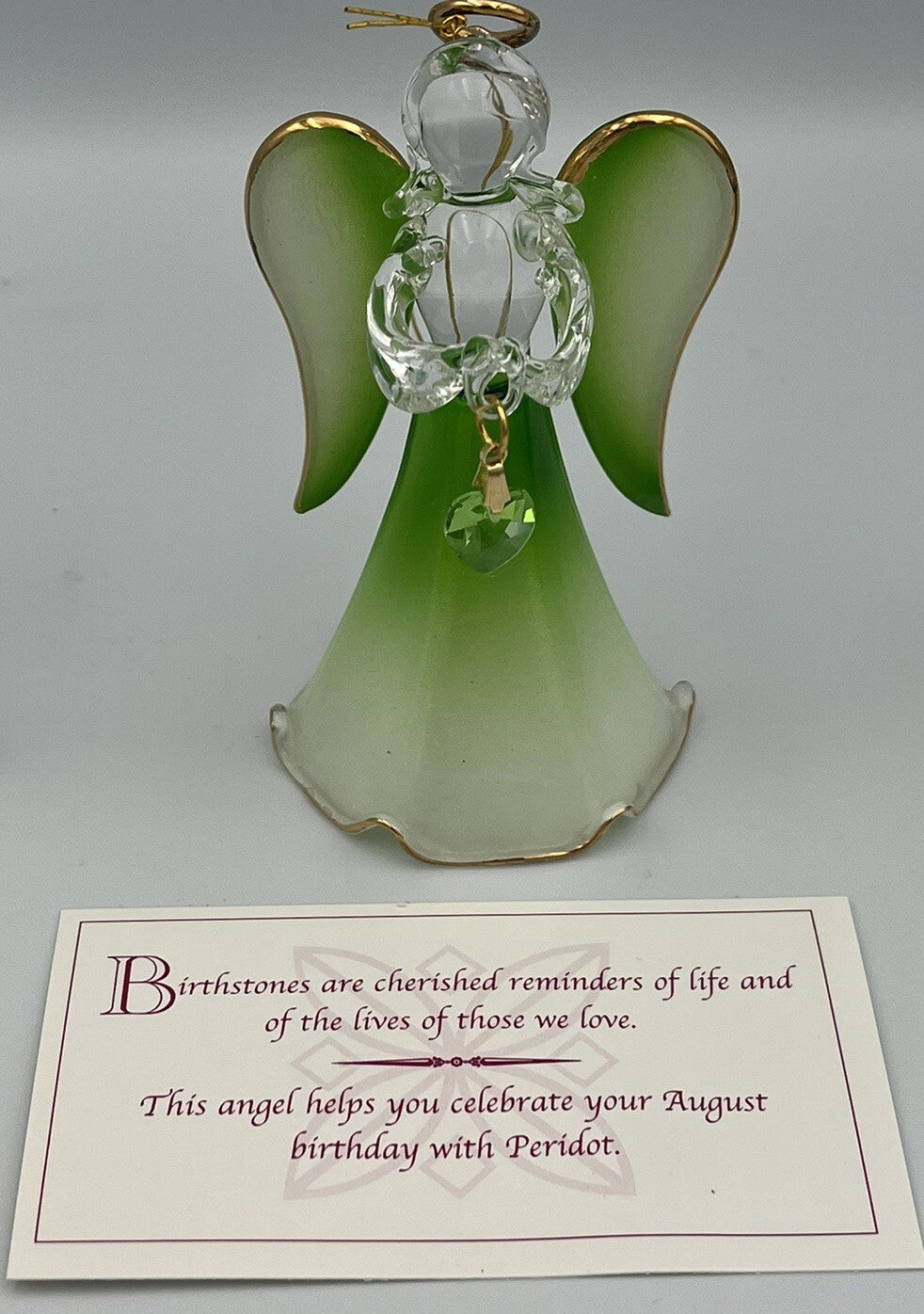 (8) Glass Ornament Angels High Quality Glass Collection Birthstone Angels ! 07FC0E-D4 - KOEEK