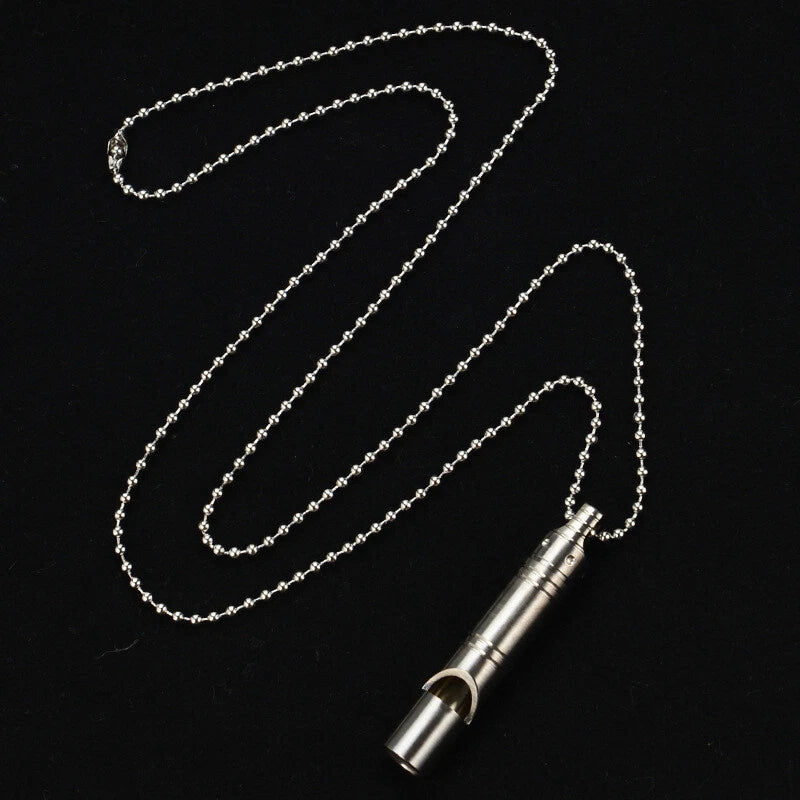 EDC TC4 Titanium Keychain Outdoor Safety Whistle Camping Travel Survival Tool EDC - KOEEK