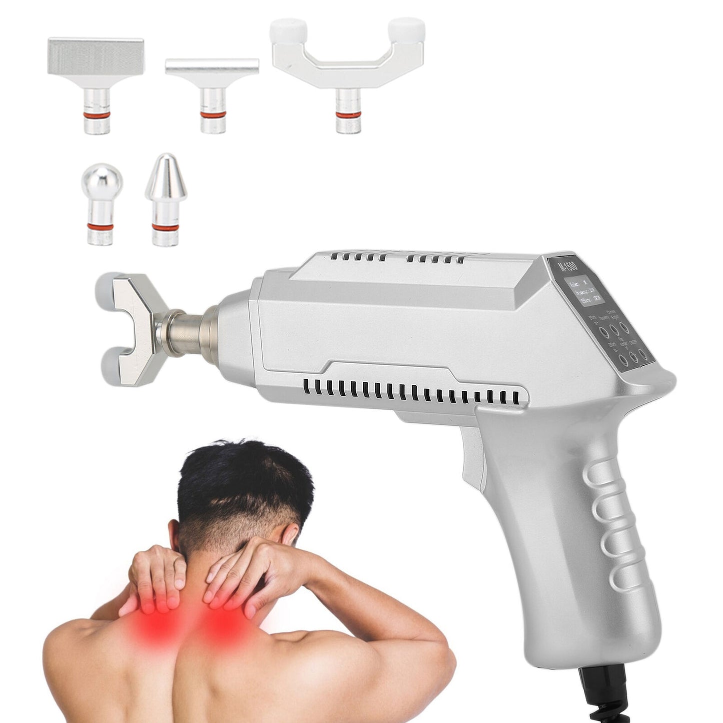 new Electric Spinal Chiropractor Massager Corrector Gun For Relaxation(EU Plug) HGF koeek - KOEEK