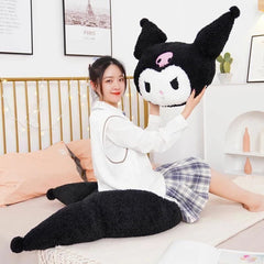 Kuromi Plush Toys Huge Stuffed Doll Kawaii Pillow Backrest Girl Bedroom Cushion 07FC0E-D4 - KOEEK