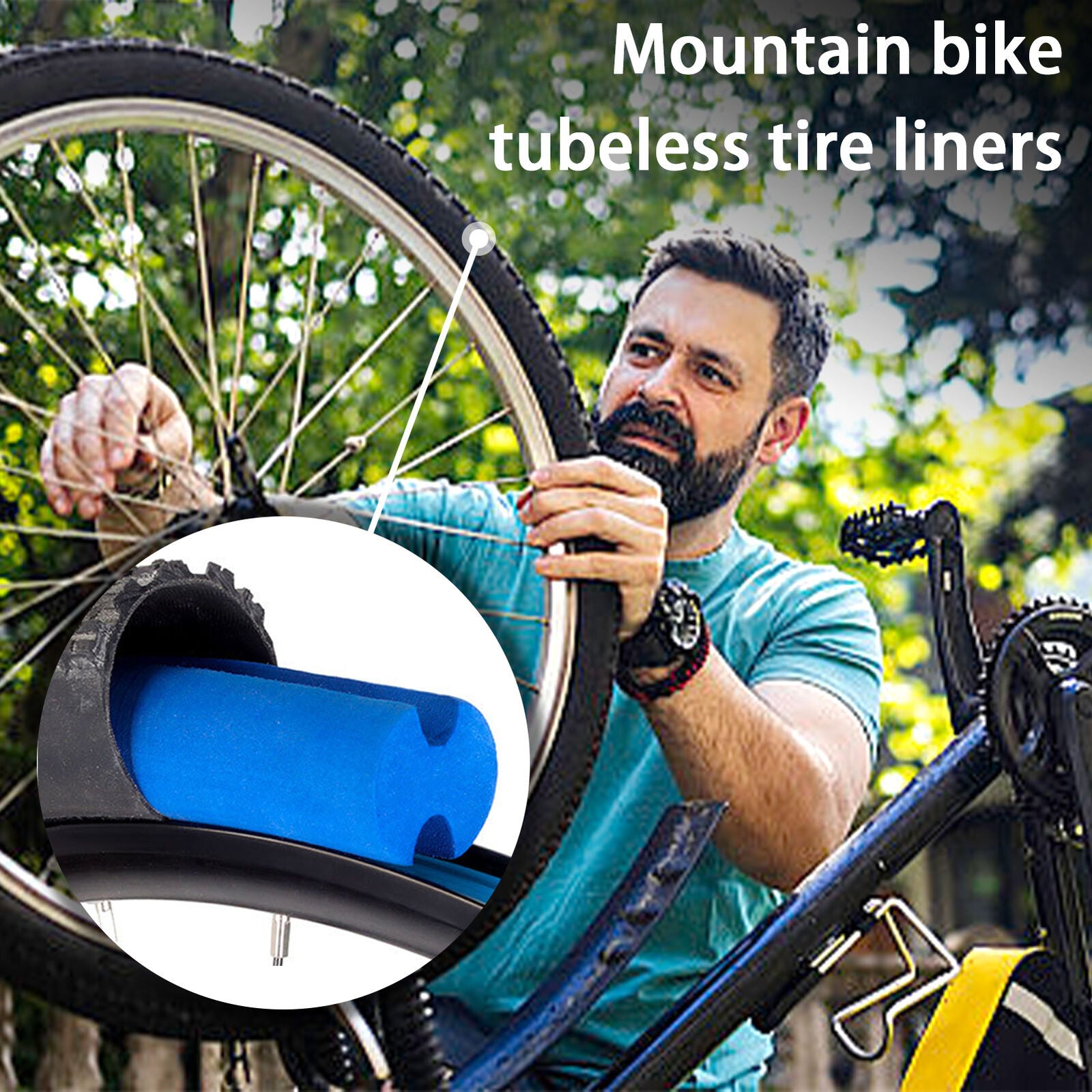 new Bike Tire Insert Portable Durable Air Liner MTB Insert Tubeless Bike Tire Insert koeek - KOEEK