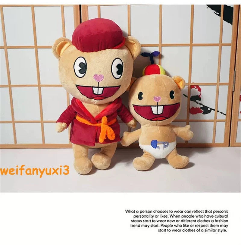 15'' Happy Tree Friends Pop&Cub cute Doll Plush Stuffed Toys Xmas Gift 2PCS 07FC0E-D4 - KOEEK