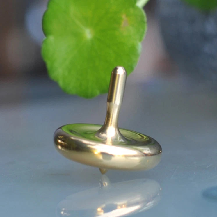 EDC Spinning Top Hand Spinner CNC Stainless Steel Brass Toys Gift Brief Design 07FC0E-D4 - KOEEK