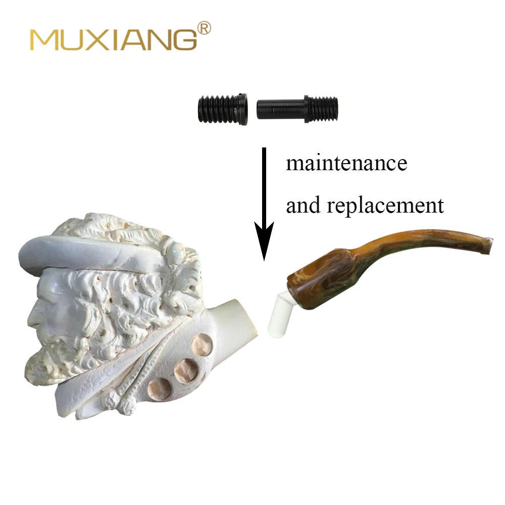 Meerschaum Pipe Repair Meerschaum Screws Tenon Fittings Replacement Stem 07FC0E-D4 - KOEEK