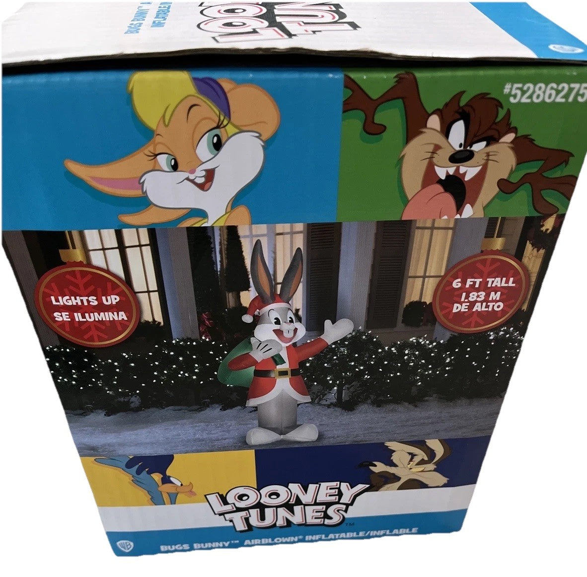 Gemmy 6’ Bugs Bunny Santa Looney Tunes Lighted Christmas Airblown Inflatable GEMMY - KOEEK