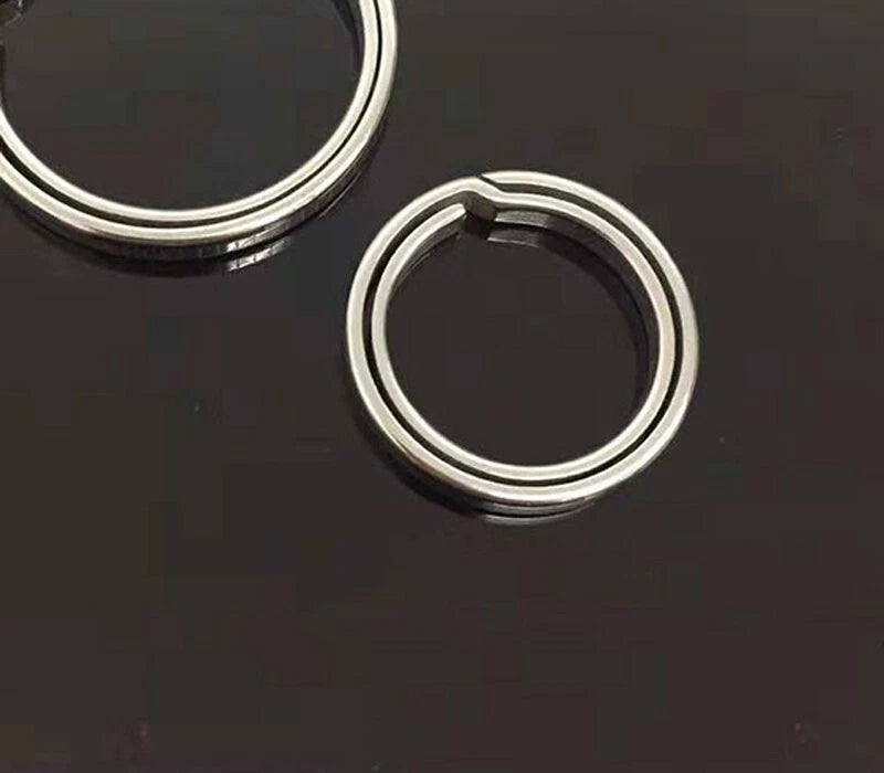 EDC Titanium Alloy CNC Carabiner Snap Keychain with Key Ring Hanging Accessories 07FC0E-D4 - KOEEK