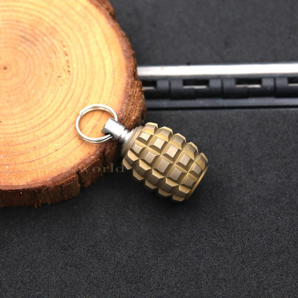 Titanium TC4 EDC Knife Parachute Cord Tool Lanyard Bead Key Chain Pendant DZ-GGT 07FC0E-D4 - KOEEK