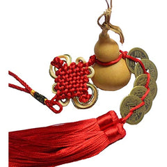 2PCS Gourd Chinese Feng Shui Chinese Good Luck Home Decoration Pendant 07FC0E-D4 - KOEEK