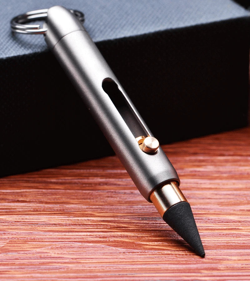 EDC Mini Titanium Alloy Mechanical Pencil Writing Portable Outdoor keychain Tool 07FC0E-D4 - KOEEK