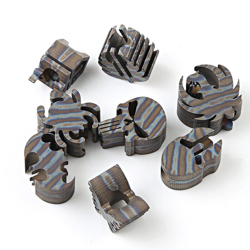 EDC Titanium Alloy Folding Knife Handle Lanyard Bead Umbrella Rope Pendant Tools 07FC0E-D4 - KOEEK