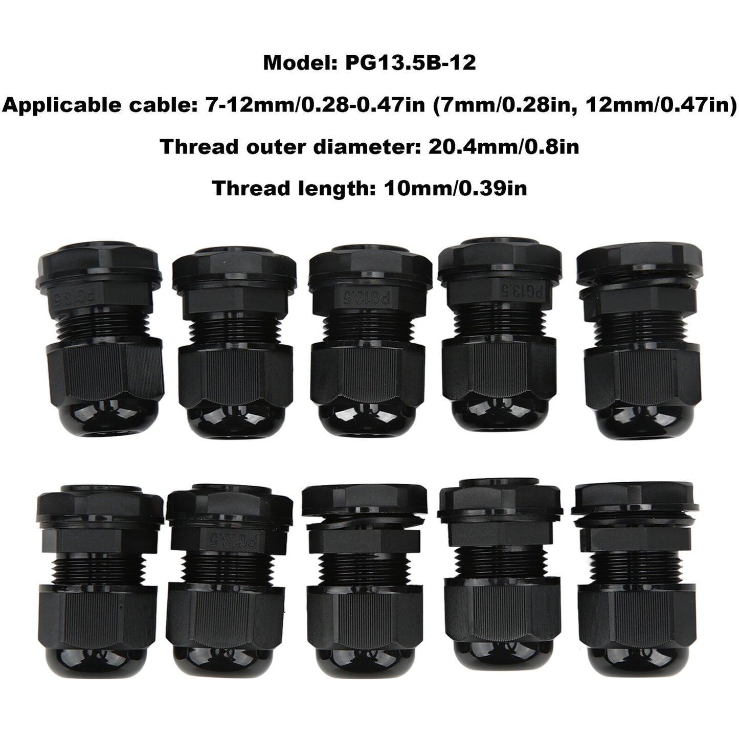 new Cable Joints Alkaliproof Good Sealing 10Pcs/Set PG Waterproof Connector koeek - KOEEK