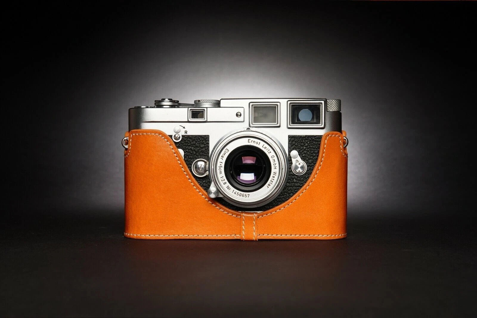 Real  Leather Half Camera Case Bag Cover for Leica MP M6 M4 M3 M2 M1 MDa 07FC0E-D4 - KOEEK