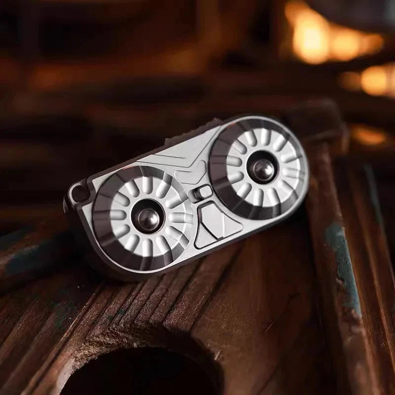 Owl Stainless Steel EDC Push Slider Fidget Toy, Anxiety Stress Relief 07FC0E-D4 - KOEEK