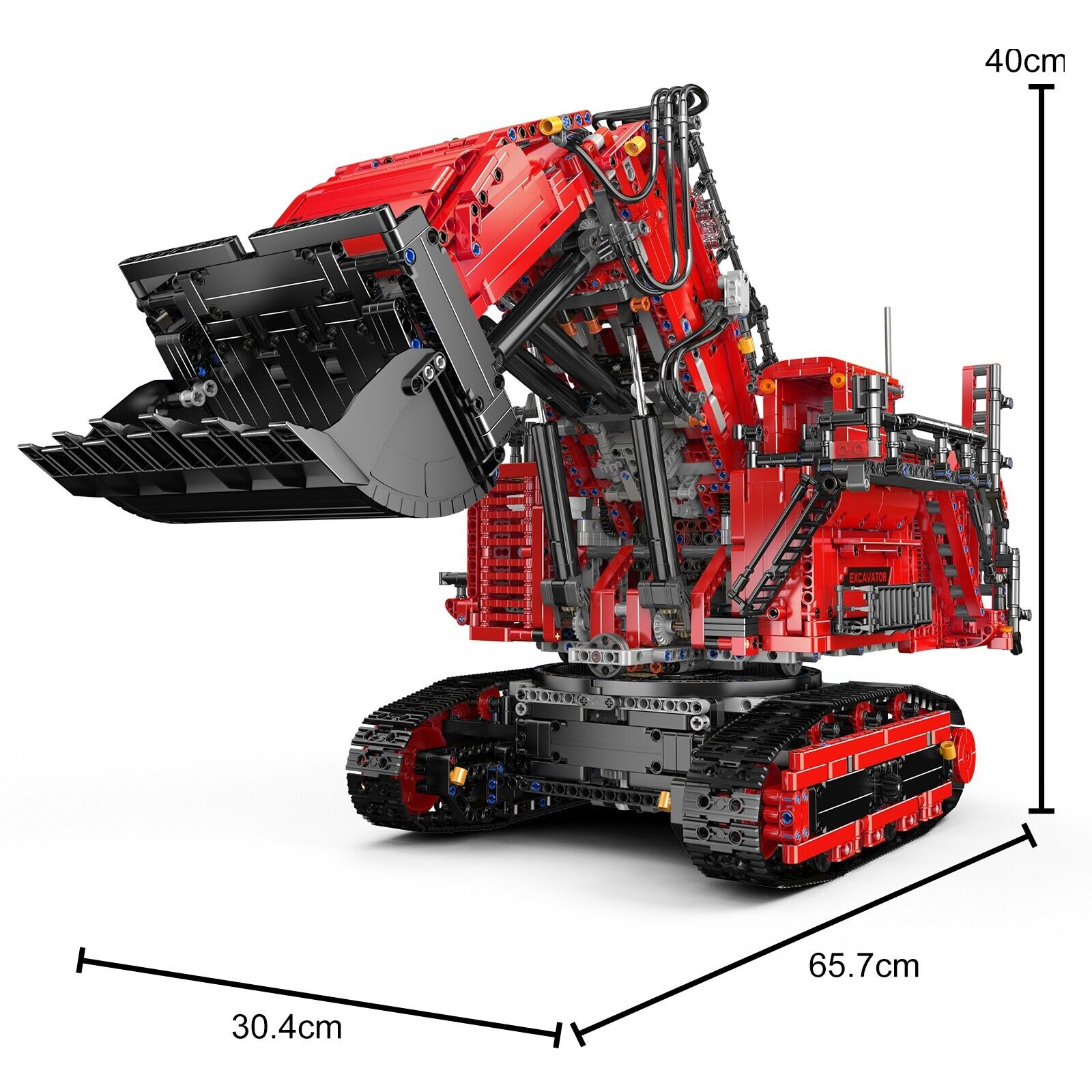 new Mould King 17071 Red Excavator Bulldozer Engineering RC Building Block Toy MOULD KING - KOEEK