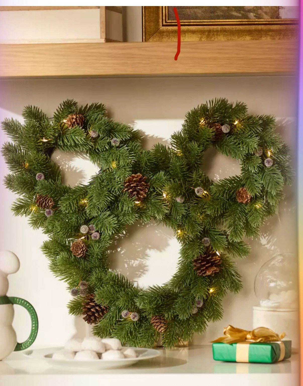 Disney Parks Mickey Mouse Icon Light-up Christmas Holiday Wreath DISNEY - KOEEK