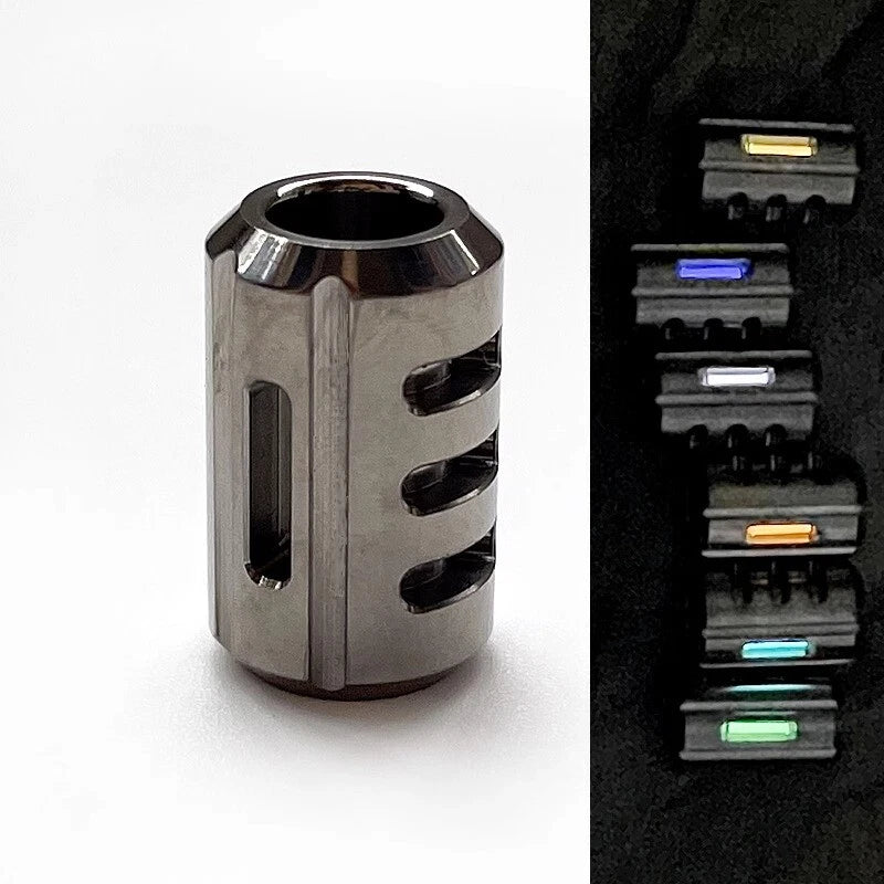 Titanium Knife Lanyard Bead Paracord Pendant Glow in the Dark 25 Years Life EDC 07FC0E-D4 - KOEEK