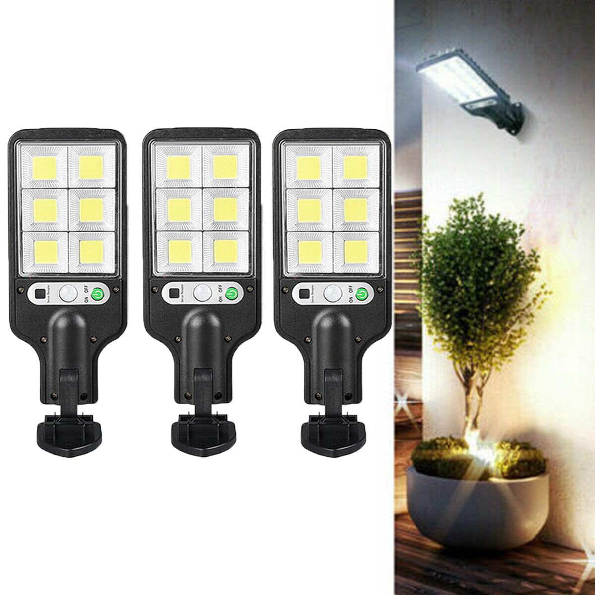 ny Solar Light Focos Luces Solares Para Exterior Luz Led de Jardin Patio Sensor de