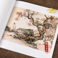 Chinese Traditional Brush Ink Painting Sumi-e Figures Landscape Book 07FC0E-D4 - KOEEK