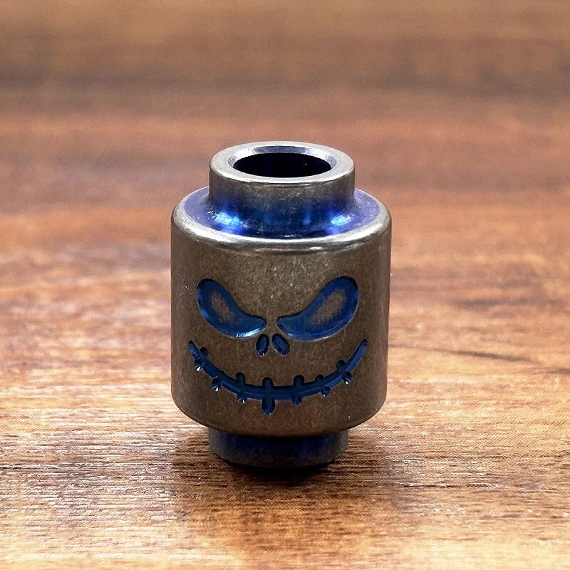 Titanium Alloy Funny Smile Face Knife Bead Necklace Pendant Lanyard DIY EDC 07FC0E-D4 - KOEEK