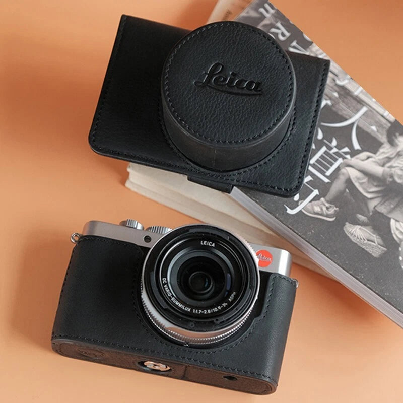 Leather Camera Bag Case For Leica D-LUX8 Dlux8 Protect Cover Belt Strap 07FC0E-D4 - KOEEK